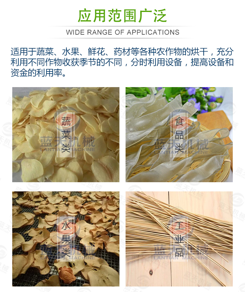  大蒜片網(wǎng)帶烘干機應(yīng)用范圍