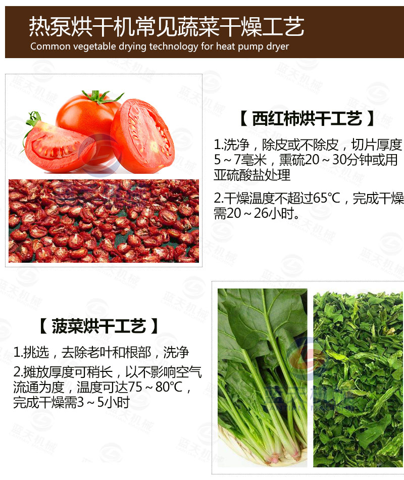 木耳網(wǎng)帶烘干機(jī)常見蔬菜烘干工藝