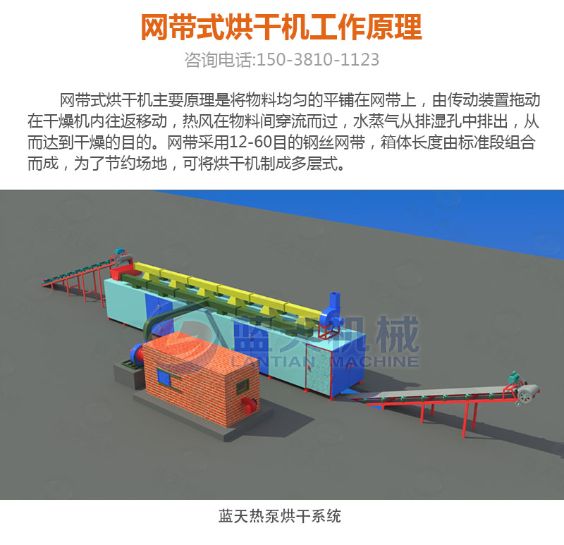 地瓜干網(wǎng)帶式烘干機(jī)工作原理